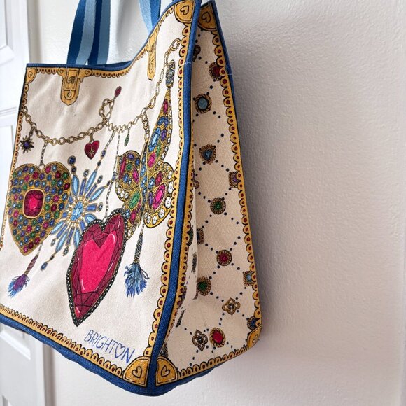 Brighton Glittering Love Canvas Tote Bag - Picture 6 of 11